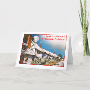 Rustikale Weihnachtskarte Feiertagskarte