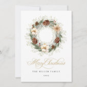 Rustikale Weihnachtskarte Feiertagskarte (Vorderseite)