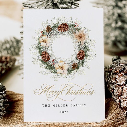 Rustikale Weihnachtskarte Feiertagskarte