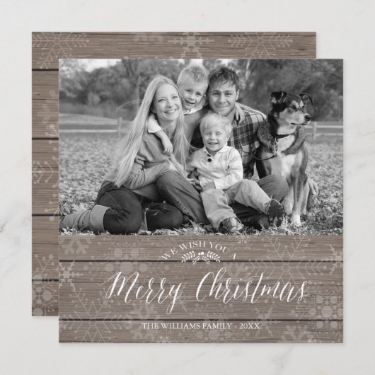 Rustikale Weihnachtskarte Feiertagskarte (Vorne/Hinten)