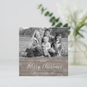 Rustikale Weihnachtskarte Feiertagskarte (Stehend Vorderseite)