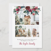 Rustikale Weihnachtskarte Foto Familie Einladung (Rückseite)