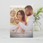 Rustikale Weihnachtskarte | FotoCollage Feiertagskarte (Stehend Vorderseite)