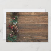 Rustikale Weihnachtskarte für das Foto Feiertagskarte (Rückseite)