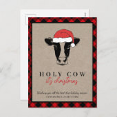 Rustikale Weihnachtskarte für die landwirtschaftli Feiertagspostkarte (Vorne/Hinten)