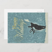 Rustikale Weihnachtskarte für die Weihnachtsfeier Feiertagspostkarte (Vorne/Hinten)