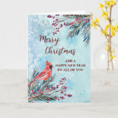 Rustikale Weihnachtskarte für Gruppen Karte (Gelbe Blume)