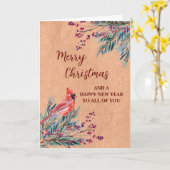 Rustikale Weihnachtskarte für Gruppen Karte (Gelbe Blume)