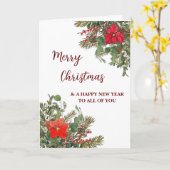 Rustikale Weihnachtskarte für Gruppen Karte (Gelbe Blume)