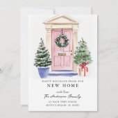 Rustikale Weihnachtskarte für neues Zuhause Ankündigung (Vorderseite)