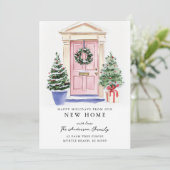 Rustikale Weihnachtskarte für neues Zuhause Ankündigung (Stehend Vorderseite)