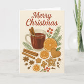 Rustikale Weihnachtskarte Karte (Vorderseite)