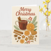 Rustikale Weihnachtskarte Karte (Gelbe Blume)