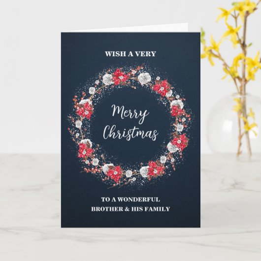 Rustikale Weihnachtskarte Karte (Gelbe Blume)