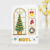 Rustikale Weihnachtskarte mit Immergrünem Baum Karte (Gelbe Blume)