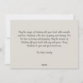 Rustikale Weihnachtskarte mit Poinsettia Feiertagskarte (Rückseite)