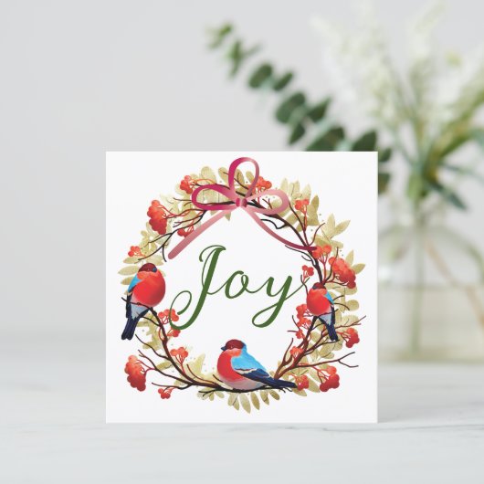 Rustikale Weihnachtskarte oder Urlaubskarte Einladung (Stehend Vorderseite)