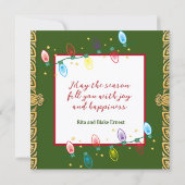 Rustikale Weihnachtskarte oder Urlaubskarte Einladung (Rückseite)