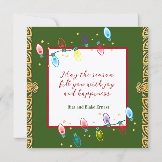 Rustikale Weihnachtskarte oder Urlaubskarte Einladung (Rückseite)