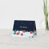 Rustikale Weihnachtskarte Weißes Foto Weihnachtska Dankeskarte (Vorderseite)