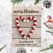 Rustikale Weihnachtskarten-Bonbons Feiertagskarte