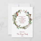 Rustikale Weihnachtskarten Dankeskarte (Rückseite)