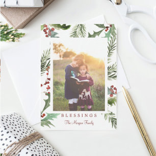 Rustikale Weihnachtskarten Dankeskarte