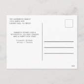 Rustikale Weihnachtskiefernbäume Wasserfarbe Feiertagspostkarte (Rückseite)