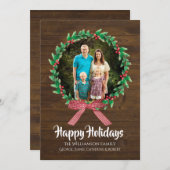 Rustikale Weihnachtskreidekarte Feiertagskarte (Vorne/Hinten)