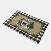 Rustikale Weihnachtslandschaft Fußmatte (Schrägansicht)