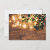 Rustikale Weihnachtslandschaft mistletoe uAwg Hoch RSVP Karte (Rückseite)