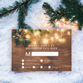 Rustikale Weihnachtslandschaft mistletoe uAwg Hoch RSVP Karte