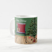 Rustikale Weihnachtslandschaft Tasse (Vorderseite Links)