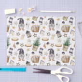 Rustikale Weihnachtslandschaften und Dekorationen Seidenpapier (Handwerk)