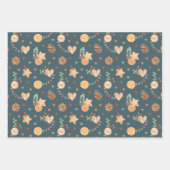 Rustikale Weihnachtslieder Festspiele Geschenkpapier Set (Vorderseite 3)