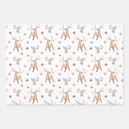 Rustikale Weihnachtslieder Festspiele Geschenkpapier Set (Vorderseite)