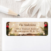 Rustikale Weihnachtslieder-Rücksendeadresse (Insitu)