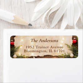 Rustikale Weihnachtslieder-Rücksendeadresse