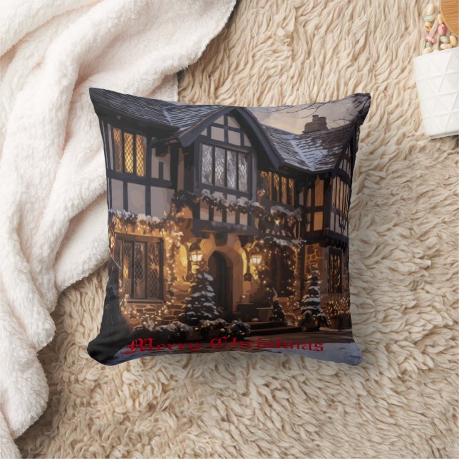 Rustikale Weihnachtsmagie Kissen (Decke)