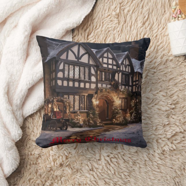 Rustikale Weihnachtsmagie Kissen (Decke)