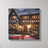 Rustikale Weihnachtsmagie Leinwanddruck (Vorderseite)