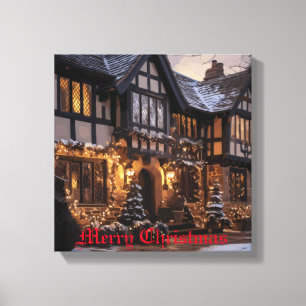Rustikale Weihnachtsmagie Leinwanddruck