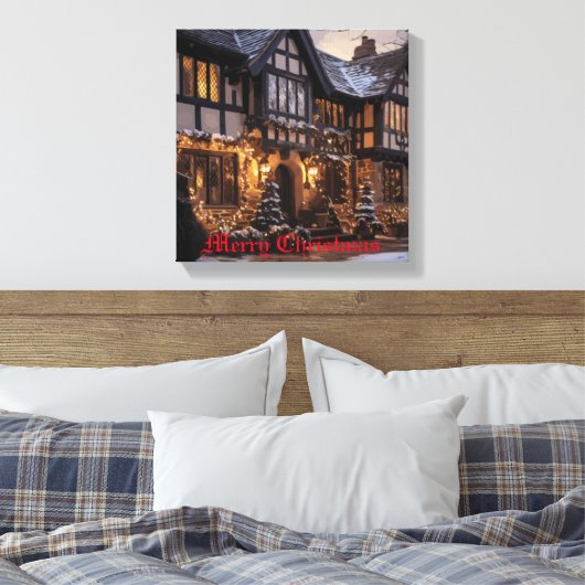 Rustikale Weihnachtsmagie Leinwanddruck (Insitu (Schlafzimmer))