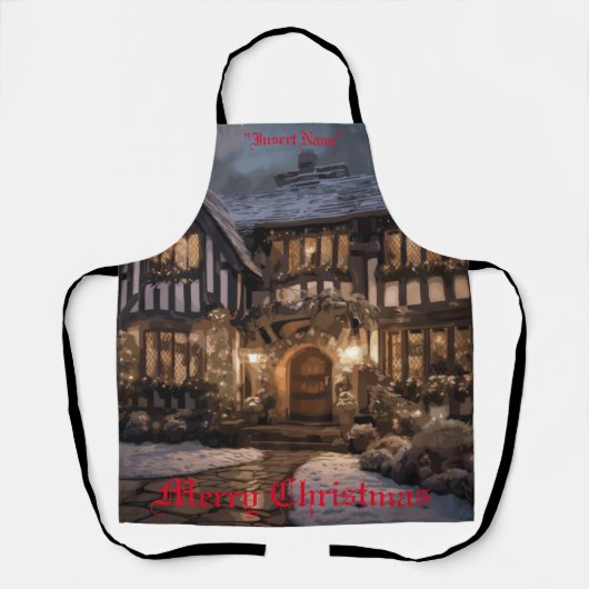 Rustikale Weihnachtsmagie Schürze (Vorderseite)