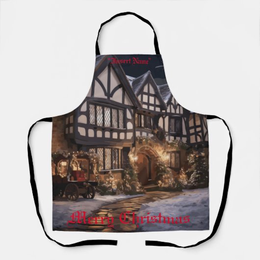 Rustikale Weihnachtsmagie Schürze (Vorderseite)