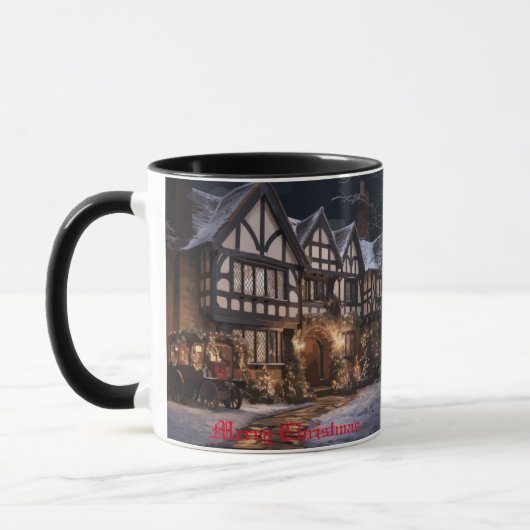 Rustikale Weihnachtsmagie Tasse (Links)