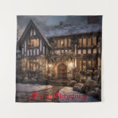 Rustikale Weihnachtsmagie Wandteppich (Vorderseite)