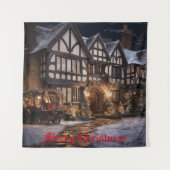 Rustikale Weihnachtsmagie Wandteppich (Vorderseite)