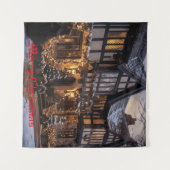 Rustikale Weihnachtsmagie Wandteppich (Vorderseite (Horizontal))