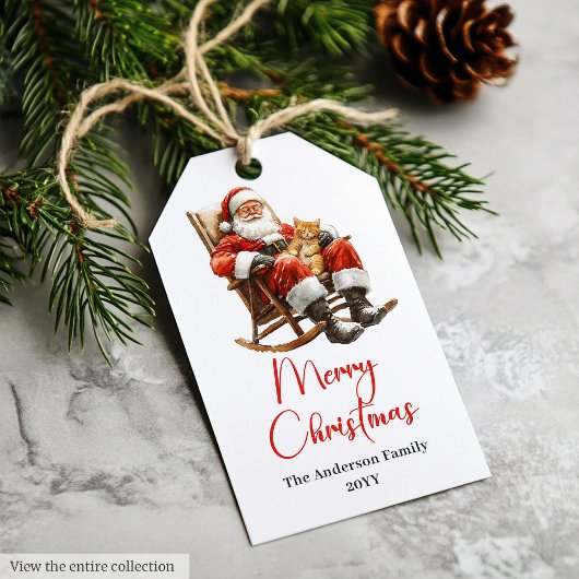 Rustikale Weihnachtsmann-Geschenkanhänger Traditio Geschenkanhänger